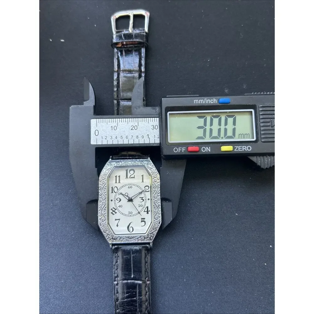 Silver Tone Black Band Women’s Quartz Watch